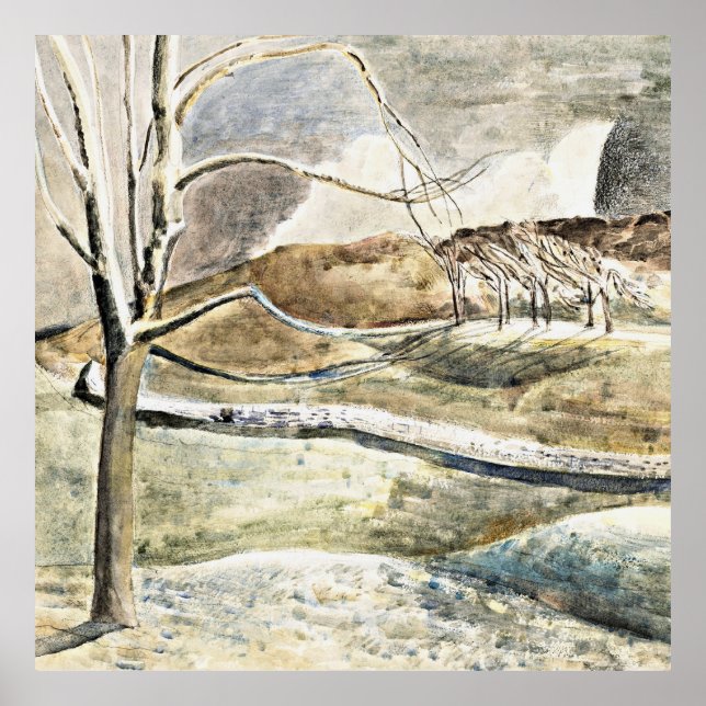 Nash - Moonrise over Cleeve Hill Poster (Front)