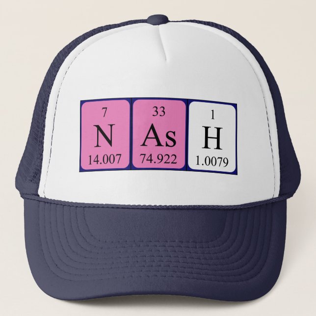 Nash periodic table name hat (Front)