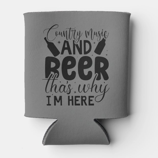 Nashelorette "Country Music and Beer" Can Cooler (Front)