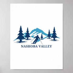 Nashoba Valley Machusetts Ski Resort Skiing Skier Poster