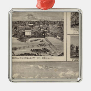 Nashua farm and residence metal tree decoration