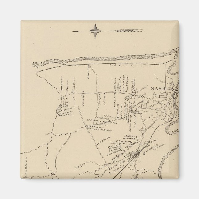 Nashua, Hillsborough Co Magnet (Front)