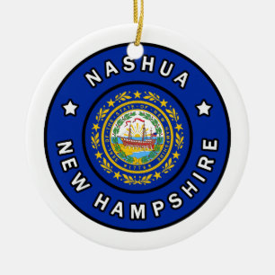 Nashua New Hampshire Ceramic Tree Decoration