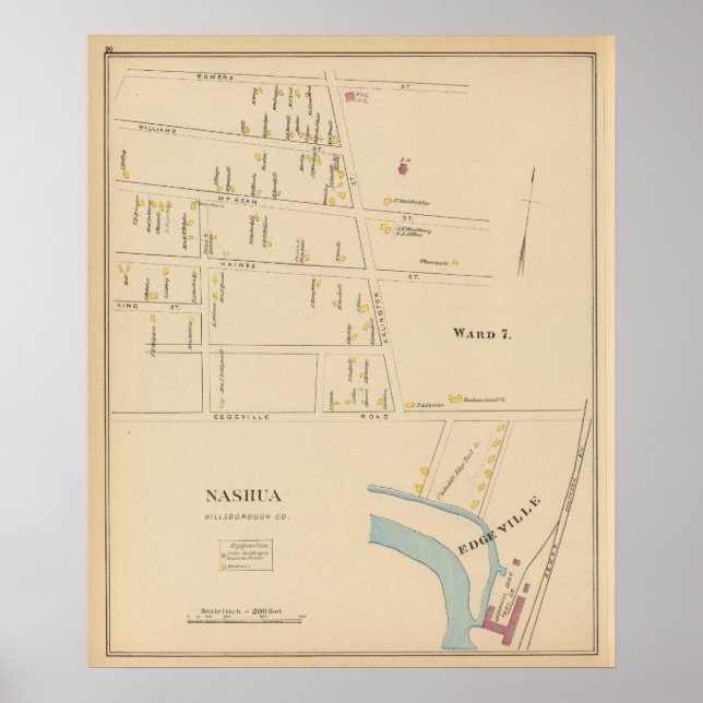 Nashua, Ward 7, Edgeville Poster (Front)