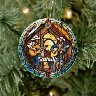 Nashvile Country Music  Ceramic Tree Decoration