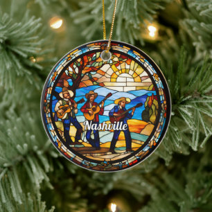 Nashvile Country Music  Ceramic Tree Decoration