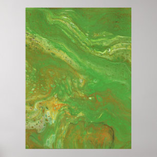 Nashville 2 Soft Green Abstract Poster Print