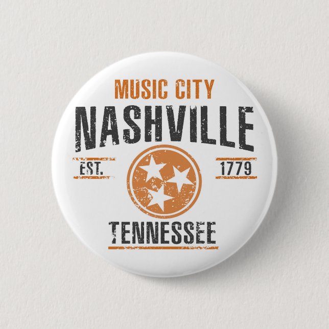 Nashville 6 Cm Round Badge (Front)
