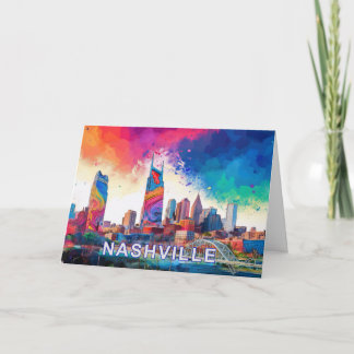 Nashville Abstract Art Card