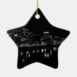Nashville At Night Ceramic Tree Decoration