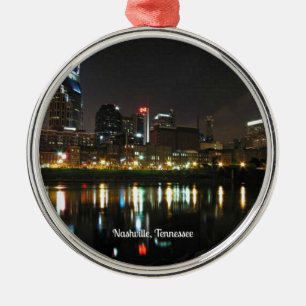 Nashville at Night Metal Tree Decoration