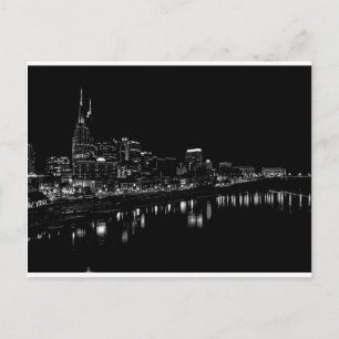 Nashville At Night Postcard