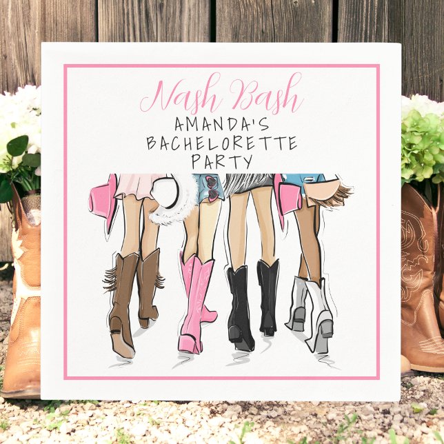 Nashville Bachelorette Hand Drawn Fashion  Napkin (Creator Uploaded)
