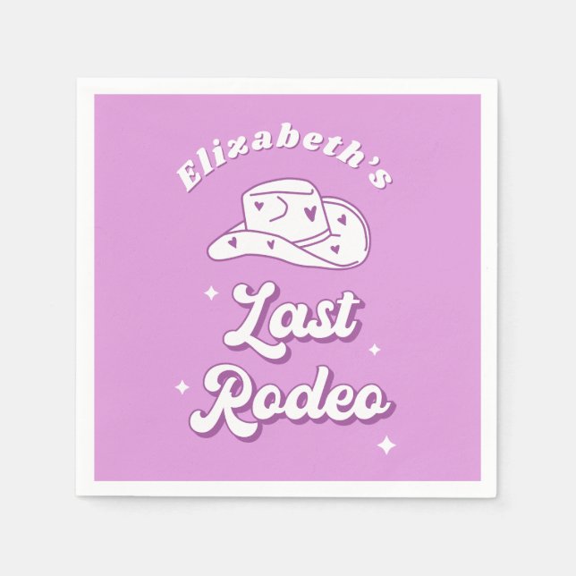 Nashville Bachelorette Last Rodeo Napkin (Front)