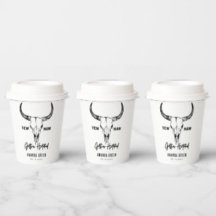 Nashville Bachelorette Party Gettin Hitched Custom Paper Cups