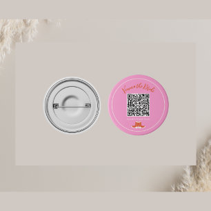 Nashville Bachelorette Party Pink Boot QR Code But 3 Cm Round Badge