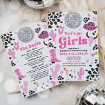 Nashville Bachelorette Rodeo Weekend Itinerary Invitation<br><div class="desc">Nashville Bachelorette Rodeo Weekend Itinerary Invitation
All designs are © PIXEL PERFECTION PARTY LTD</div>