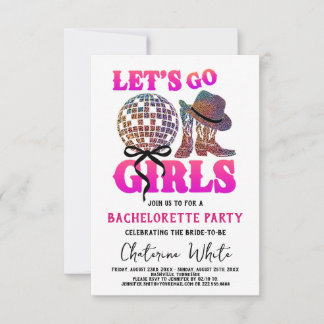 Nashville Bachelorette Rodeo Weekend Itinerary RSVP Card