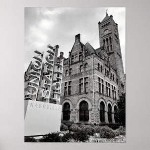 Nashville black and white poster
