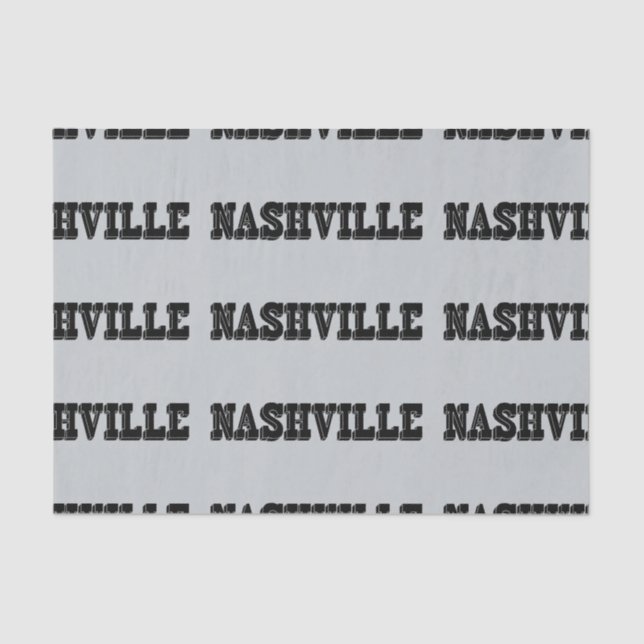 Nashville Black Block Tissue Paper (Front)