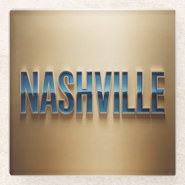 Nashville Blue Gold Coaster Set (Front)