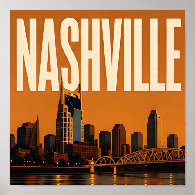 Nashville Broadway Music District Poster (Front)