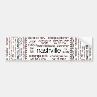 Nashville Brown Bumper Sticker