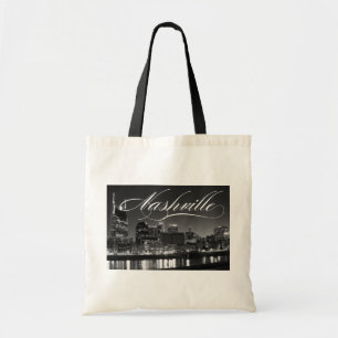 Nashville by Night Tennessee TN Tote Bag