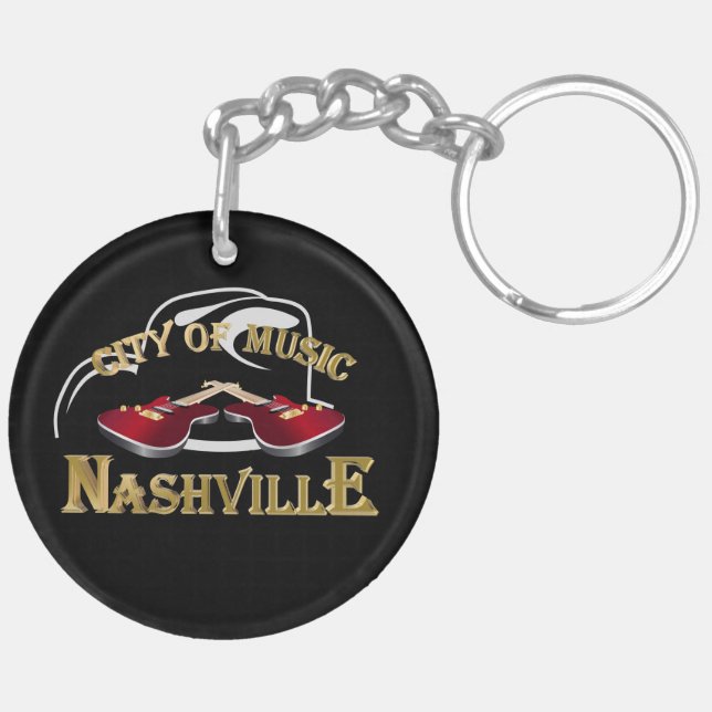 Nashville. City of music Key Ring (Back Left)