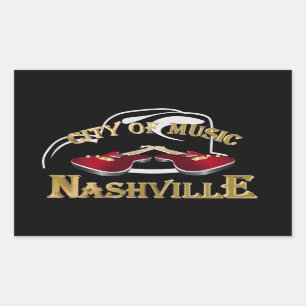 Nashville. City of music Rectangular Sticker