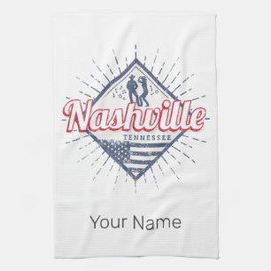 Nashville City Tennessee United States Vintage USA Tea Towel
