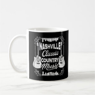 Nashville Classic Country Music Tennessee Guitar P Coffee Mug