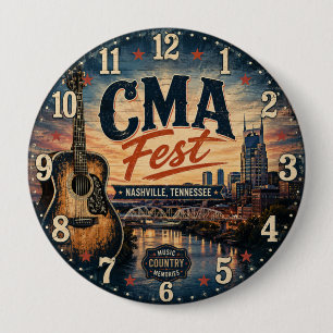 Nashville CMA Fest Country Music Tennessee Gift 10 Cm Round Badge