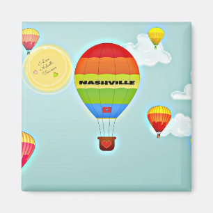 Nashville Colourful Hot Air Balloon Magnet