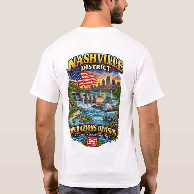 Nashville Corps of Engineers OPS Dam T-Shirt (Back)