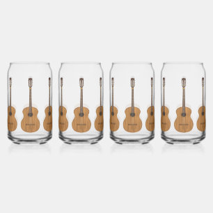 Nashville Country Music Acoustic Guitar Can Glass