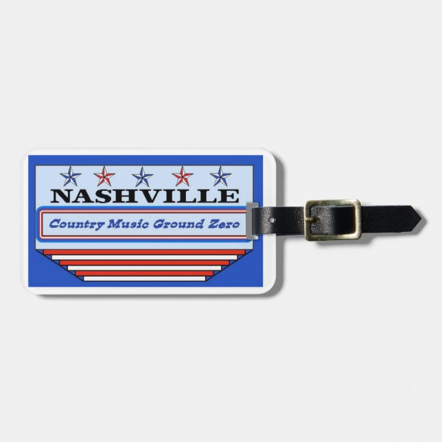 Nashville Country Music Ground Zero Luggage Tag (Front Horizontal)