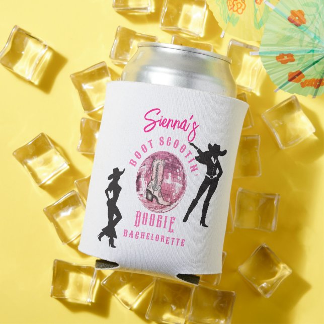 Nashville Cowgirl Disco Rodeo Bachelorette Weekend Can Cooler (In Situ Summer)