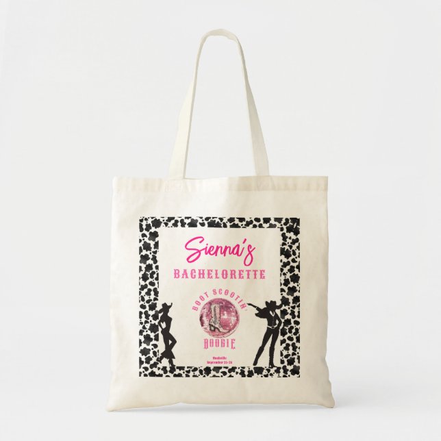 Nashville Cowgirl Disco Rodeo Bachelorette Weekend Tote Bag (Front)