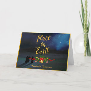 Nashville Custom Christmas Card - Peace On Earth