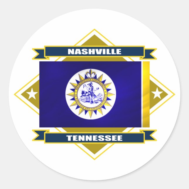 Nashville Diamond Classic Round Sticker (Front)