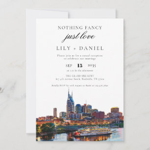 Nashville Elopement Wedding Reception Invitation