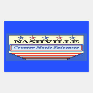 Nashville Epicenter Rectangular Sticker