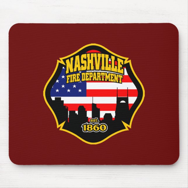 Nashville Fire Department Mouse Mat (Front)