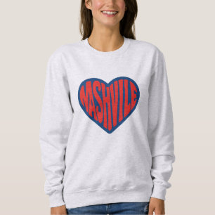 Nashville Groovy Heart Design – Retro Psychedelic  Sweatshirt