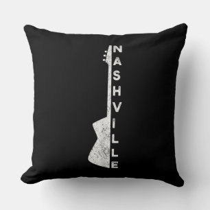 Nashville Guitar Country Music Lovers Gifts Cushion