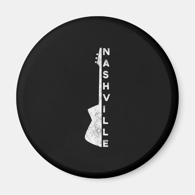 Nashville Guitar Country Music Lovers Gifts Magnet (Front)