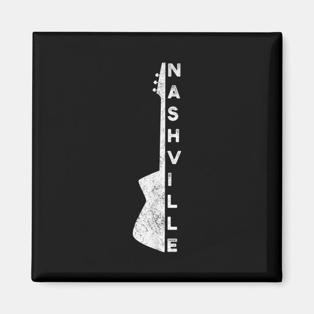 Nashville Guitar Country Music Lovers Gifts Magnet (Front)