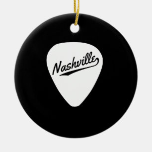 Nashville Guitar Pick Ceramic Tree Decoration