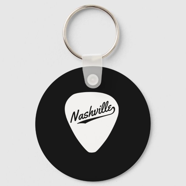Nashville Guitar Pick Key Ring (Front)